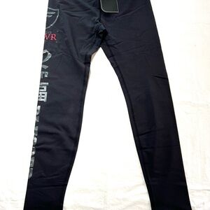 Black Graphic Leggings by Fitwear